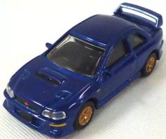 중고 ミニカー 藤原文太 GC8 IMPREZA ブルー 「頭文字D REAL MODEL COLLECTION 公道最速伝説編」 2008年キャンペーン品 サークルK・サンクス限定