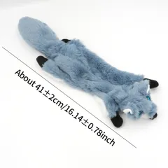 【犬用】動物デザイン 歯磨きぬいぐるみ 1個 耐久性 噛むおもちゃ インタラクティブ ペット用品【グレー】｜在庫あり