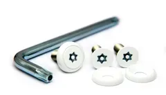 【送料無料】K◆ナンバープレート用ボルト ピントルクスサラ ステンレス(ホワイト) 3本&工具セット M6×20 f412729f