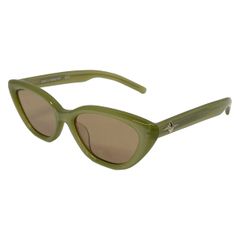 GENTLE MONSTER(ジェントルモンスター) サングラス美品 SOUND NET グリーン×ブラウン キャットアイ