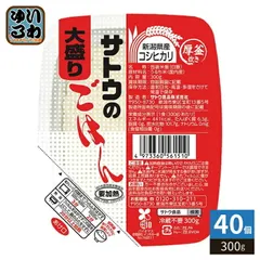サトウ食品 サトウのごはん 新潟県産コシヒカリ 大盛り 300g パック 40個 (20個入×2 まとめ買い) インスタ 送料無料