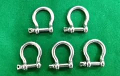 【即納】ステンレス　オタフクシャックル　5mm　5個　シャックル　弓型シャックル