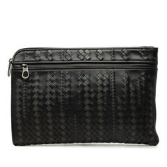 ボッテガヴェネタ イントレチャート クラッチバッグ セカンドバッグ ブラック レザー レディース BOTTEGAVENETA【1-0292169】