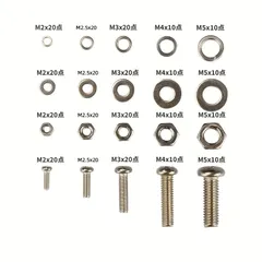 【M2-M5対応】ステンレス製ナットボルトセット DIY・ホーム修理に最適 高品質ネジ 締結部品 ファスナー アウトレット