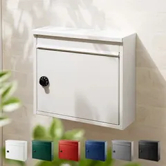 中古 【数量限定セール！】リコメン堂 郵便ポスト ダイヤル式 壁掛け ポスト シンプル 北欧 アンティーク ヴィンテージ サビ 即納