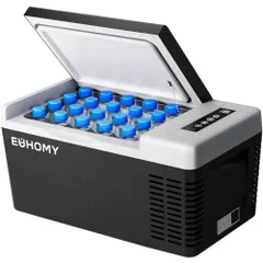 EUHOMY 車載冷蔵庫 ポータブル冷蔵庫 小型 18L 【-20℃?20℃ 急速冷凍】 コンパクト 持ち運び コンプレ アウトレット