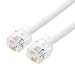 【送料無料】ミヨシ MCO 電話機コード 6極6芯 6極4芯 6極2芯対応 RJ11 1m 白 DC-601/WH [ホワイト] [