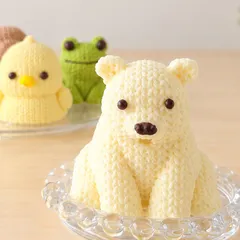 「編みぐるみ？いいえ、ケーキです。」もこもこ純白のレアチーズケーキ 新着