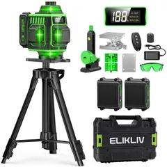 ☆新品☆【2026最新改良】 Elikliv レーザー墨出し器 グリーンレーザー 16ライン 4×360° 墨出し機 4｜在庫あり