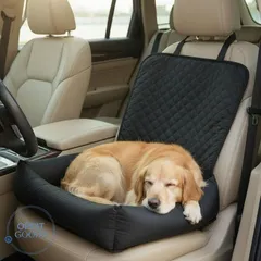 車載用 ペットドライブベッド 助手席用 ペットシートマット 犬 猫 外出 旅行 ブラック グレー ベージュ ポリエステル｜在庫あり