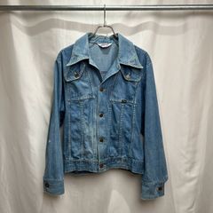 70s USA Wrangler 開襟 ジージャン デニムジャケット L 古着