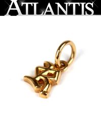 CHROME HEARTS 銀座店 クロムハーツ 22K スタック イニシャル チャーム R アルファベット ペンダント トップ メンズ ゴールド 105018