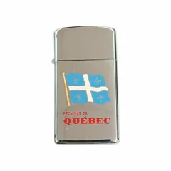 Zippo ジッポ 小物 ライター・ジッポ 喫煙具 オイルライター 98年 カナダ・オンタリオ工場 ケベック州旗 スリム 新着