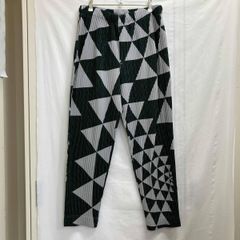 23AW HOMME PLISSE TRIANGULAR GRID サイズ2 グリーン HP33JF352 オムプリッセ