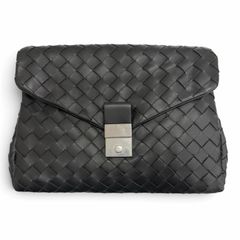 美品 BOTTEGAVENETA ボッテガヴェネタ 630233 レザー マキシイントレチャート スモール ドキュメントケース クラッチバッグ イタリア製