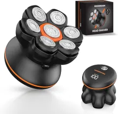 【送料無料】【新品】スキンヘッド用シェーバー 7Dスキンヘッド マグネット着脱式 坊主用 頭髪 電動シェーバー メンズ 7000RP