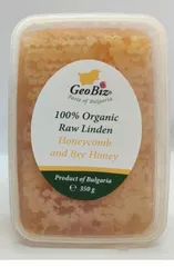 再入荷GeoBiz 100% オーガニック生 リンデン巣蜜 Raw Linden Honeycomb 350g ブルガリ 新着