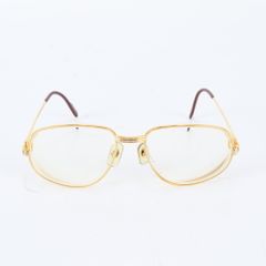 美品 カルティエ ヴァンドーム メガネ 58□18 アイウェア ファッション ゴールド メンズ WBE EN35-3【中古】