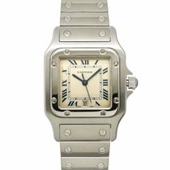 カルティエ Cartier サントスガルベLM W20018D6 メンズ 腕時計 デイト クォーツ ウォッチ Santos Galbee 90340299
