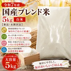 【期間限定】【新品・未開封品】令和7年産 国産ブレンド米 5kg  精米時期2026年8月下旬