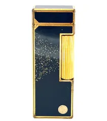 【即納】【希少】dunhill ダンヒル ローラー ガスライター ラメ ネイビー系 ヴィンテージ 火花確認済