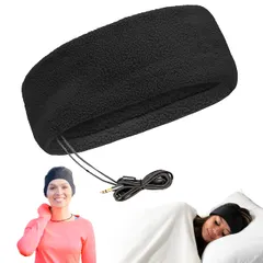 CozyPhones フリース スリープヘッドフォン 有線 オーバーイヤー ブラック ｜在庫あり
