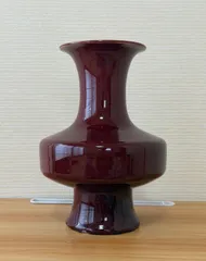 在銘 中国古美術 時代赤釉面  瓷器花入 陶磁器 骨董品  飾壺 時代物 新着