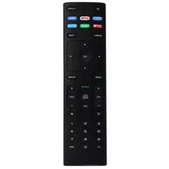 Vizioリモコン(XRT136)、Vudu/Netflix/Prime Videoホットキー付き - ブラック。 ｜在庫あり