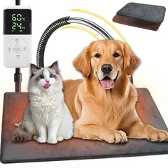 【激安】ペット用ホットカーペット ベッドマット【独自開発コントローラー・AI恒温センサー搭載・ペット専門家監修】90×60cm 