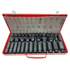 K◆【Deepa Ribusu】インパクトソケットセット 12.7 六角 35個 収納ケース付き 1/2" 12.7mm セール
