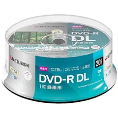 VERBATIMJAPAN 録画用DVD-R DL 2-8倍速 8.5GB 20枚【スピンドル / インクジェットプリン アウトレット