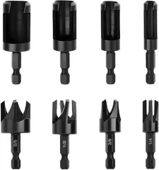 LEONTOOL 木ダボドリル ダボ錐 埋木錐 8個セット アウトレット