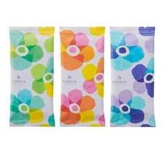 【期間限定】mimoto hitohira 使い捨て ウエットタオル【FLOWER】フラワー 30枚(3種各10枚) 香り付 綿10