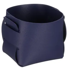 【送料無料】アクセサリートレイ 10×9×10 cm ダークブルー PUレザー