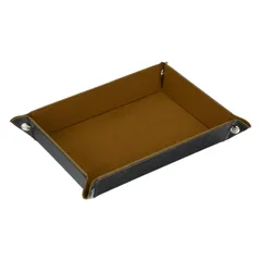 アクセサリートレイ 27×21×3.8cm ブラウン PUレザー｜在庫あり