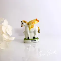 ペガサスのフェーブ　フェーヴ　白馬　フランス製　ミニチュア　陶器　雑貨 セール
