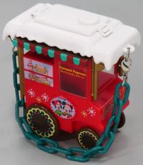중고 収納・携帯用アイテム ミッキー&ミニー ポップコーンワゴン ミニスナックケース 「ディズニー・クリスマス2019」 東京ディズニーリゾート限定