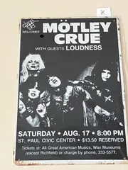 【即納】モトリークルー 1985年8月17日 アメリカ ミネソタ セントポールシビックセンター 前座 ラウドネス/music00