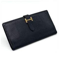 エルメス べアンクラシック リザード 長財布 黒 60314