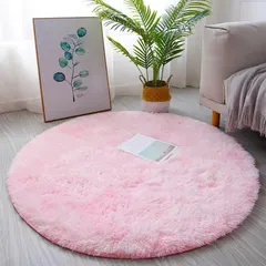 カーペット 丸型 ラグ 円形 ピンク 小さめ ふわふわ ラグマット子供部屋 可愛い 北欧風 おしゃれな 女の子寮 防音  セール