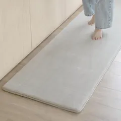 LimeLime キッチン マット 洗える 厚手 60×240cm 低反発 クッション 滑り止め 台所 オートミール フ セール