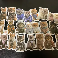 【即納】猫のシール20枚
