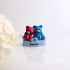 双子座のクマのフェーブ　フェーヴ　フランス製　ミニチュア　陶器　雑貨 新着