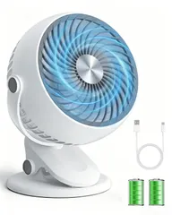 ★新品★【2026夏新登場】クリップ扇風機 卓上扇風機 小型 Type-C充電式 5段階風量調節 360度角度調整 大容 アウトレット