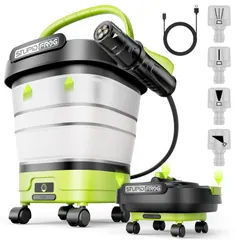 【期間限定】★新品★折りたたみ高圧洗浄機 12L大容量 | バケツ式 タンク 4in1ノズル コードレス 充電式 ポータブル 洗車 