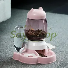 【即納】【新品?未使用】 ペット用給餌器 給水器 ペット用品 餌やり器 猫 犬 水やり器 自動補給 ディスペンサー 一体型 フー