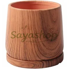 【新品?未使用】 鉢 植木鉢 陶器鉢 おしゃれ 北欧 模造木目デザイン 排水穴付き プランター 屋外 屋内 植物コンテナ｜在庫あり