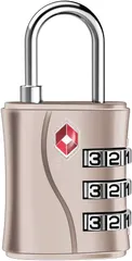 【期間限定】【在庫処分】ZHEGE TSAロック ３桁ダイヤル式 南京錠 海外旅行用鍵 ジムロッカー荷物バッグ用ロック(ローズゴール