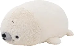【数量限定】りぶはあと ボルスター ゆるふにゃ あざらし (全長約30cm) ふわふわ 海の生き物 クッション 癒し 4 セール