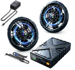 2026業界 52v最強超高出力 24000mAh大容量電池 空調作業服 ファンバッテリーセット 急速充電 日本製ブラシ｜在庫あり